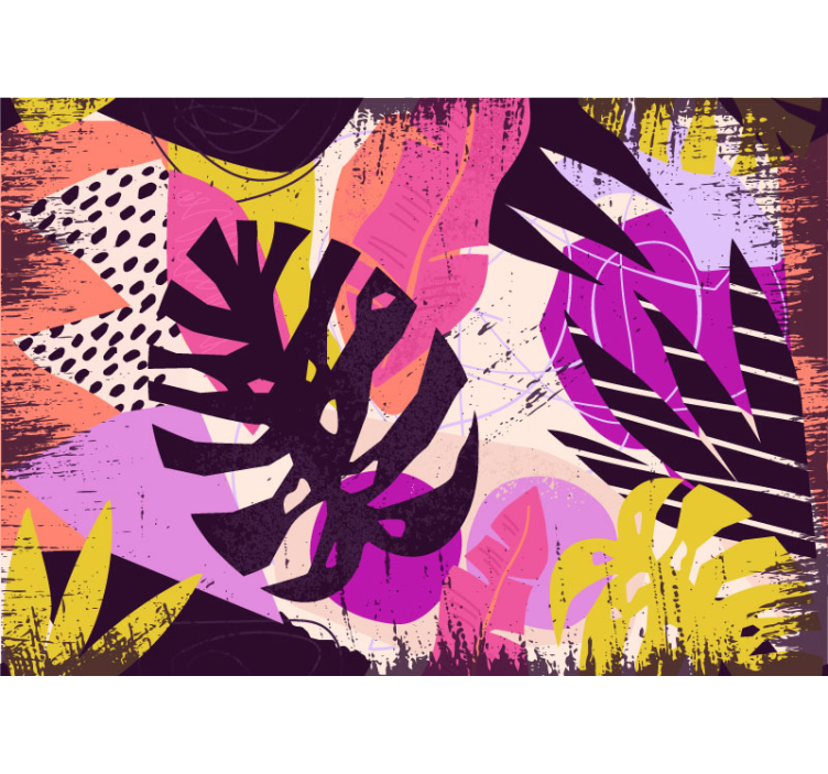 Ryškios spalvingos formos abstraktus sienų freska - „Tenstickers“