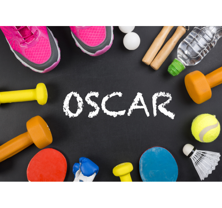 Abstraktus sienų freska fitneso reikmenų ekspozicija - „Tenstickers“