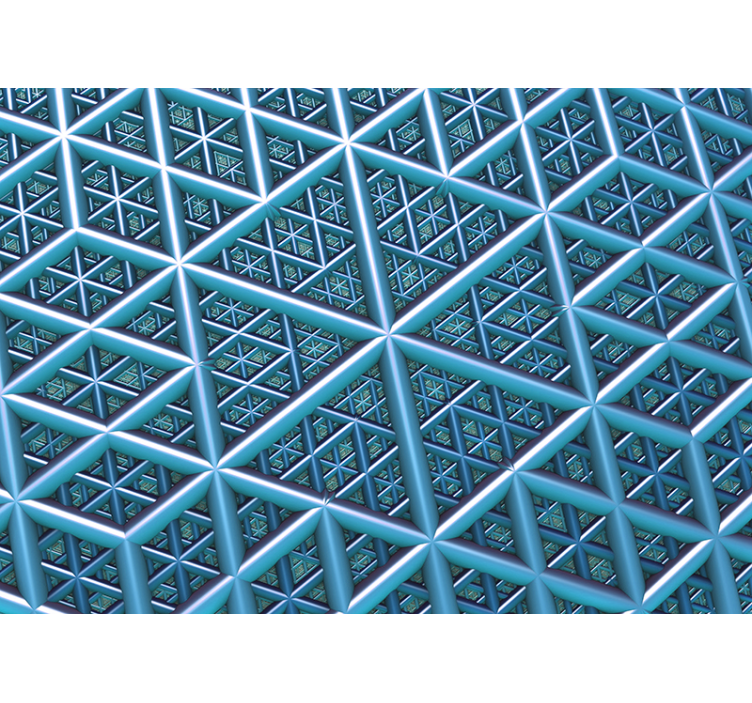 Geometrinis 3d sieninis paveikslas su trikampiais 3d - „Tenstickers“