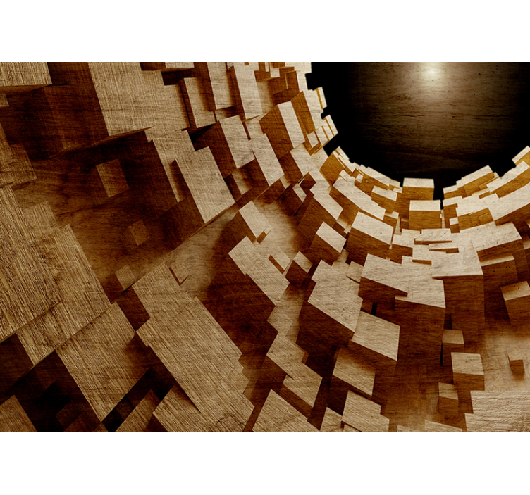 3d efektas medinis tunelio sieninis paveikslas - „Tenstickers“