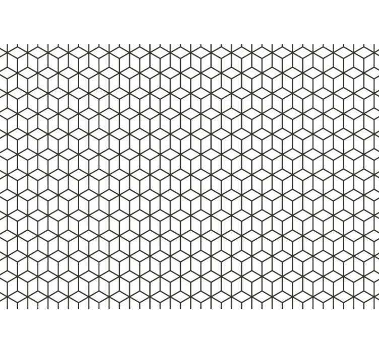 Geometrinis kubo raštas tekstūros sienų freska - „Tenstickers“