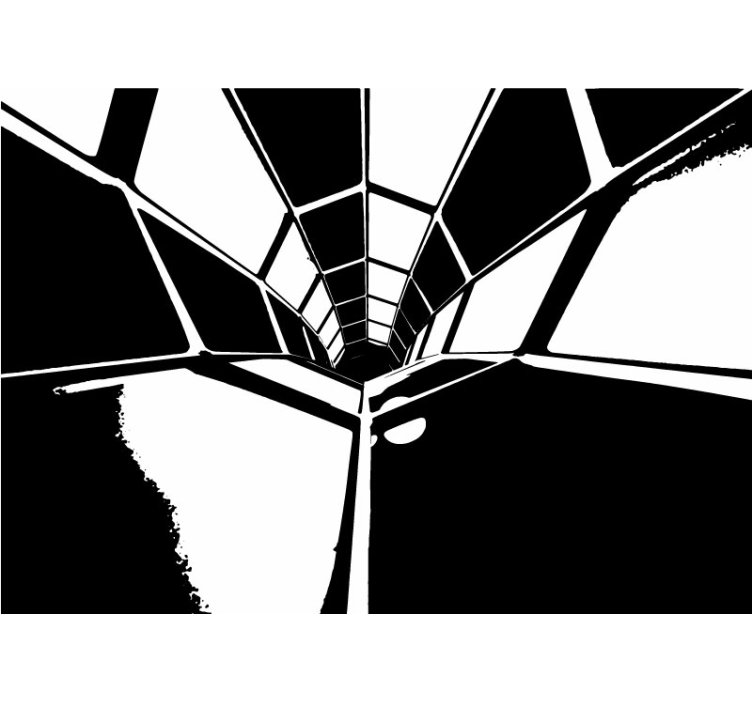 Geometrinis perspektyvinis vaizdas abstraktus sienų freska - „Tenstickers“