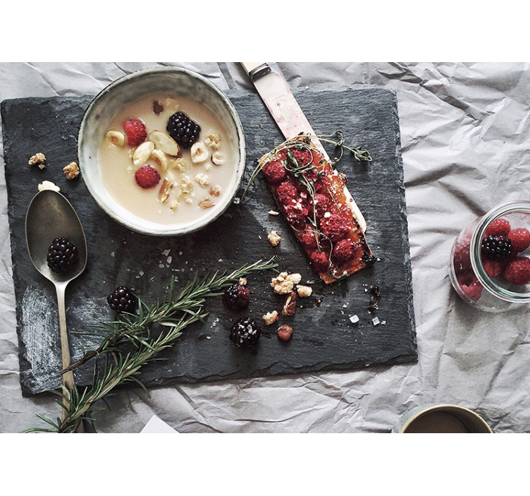 Gėlių sienos freska Šviežių uogų malonumas - „Tenstickers“