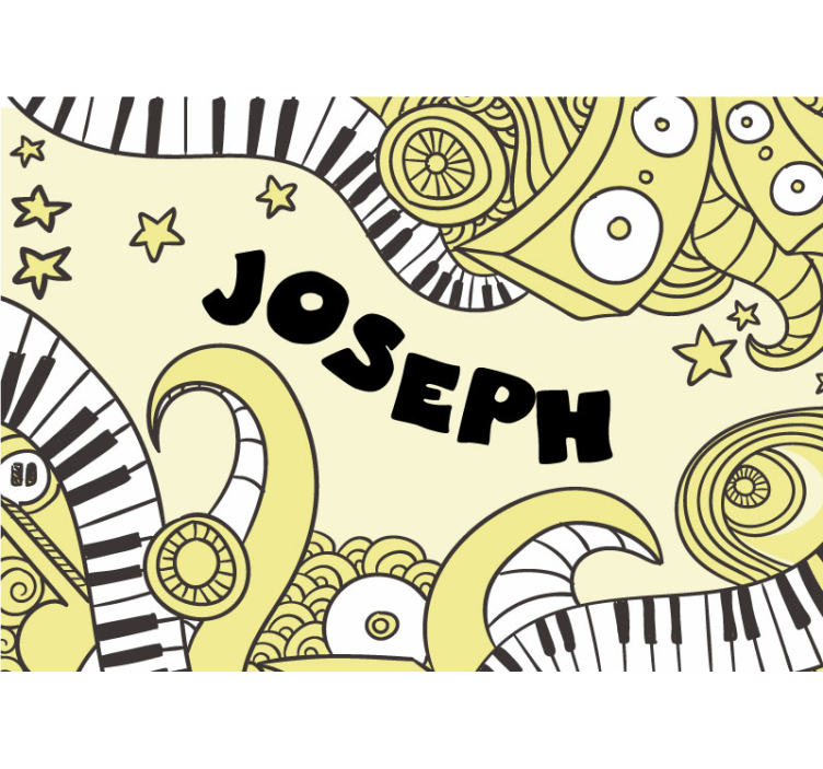 Muzikos sienų freska su muzikos natų raštu - „Tenstickers“