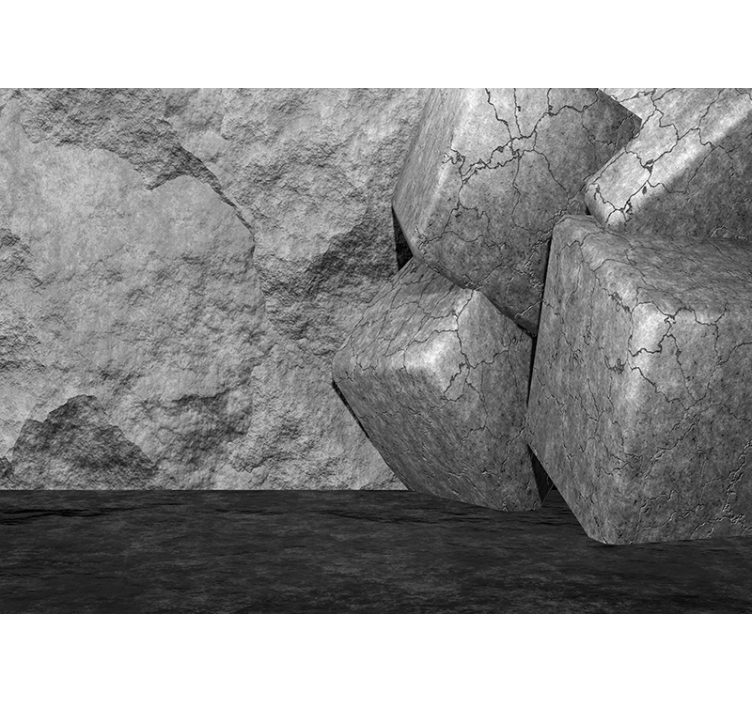 Akmenų sienų freskos įtrūkusių akmenų blokai - „Tenstickers“