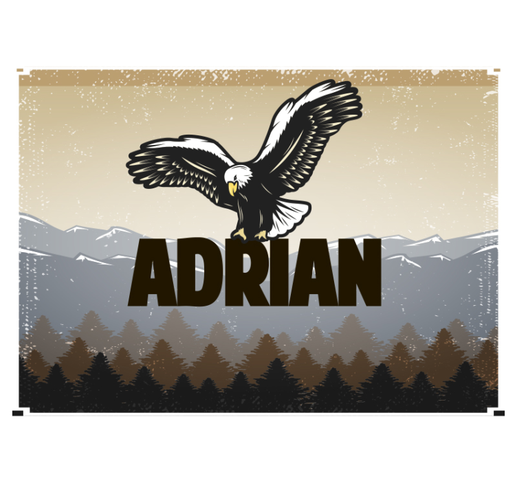 Erelis skrenda gyvūnų sienų freska - „Tenstickers“