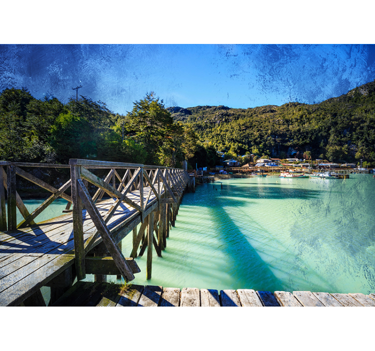 Vaizdingas pakrantės takas peizažo sienos freska - „Tenstickers“