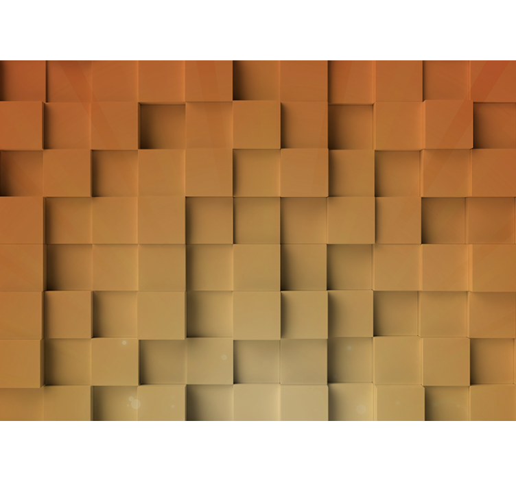 Tekstūruotas kubo raštas tekstūros sienų freska - „Tenstickers“