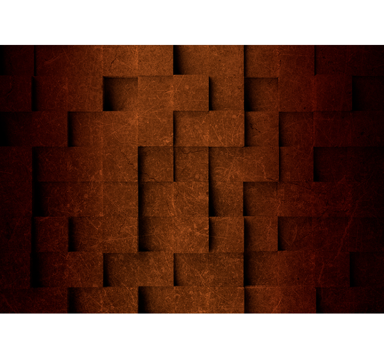 Tekstūruotos sienų freska su sluoksniuotu kvadratų raštu - „Tenstickers“