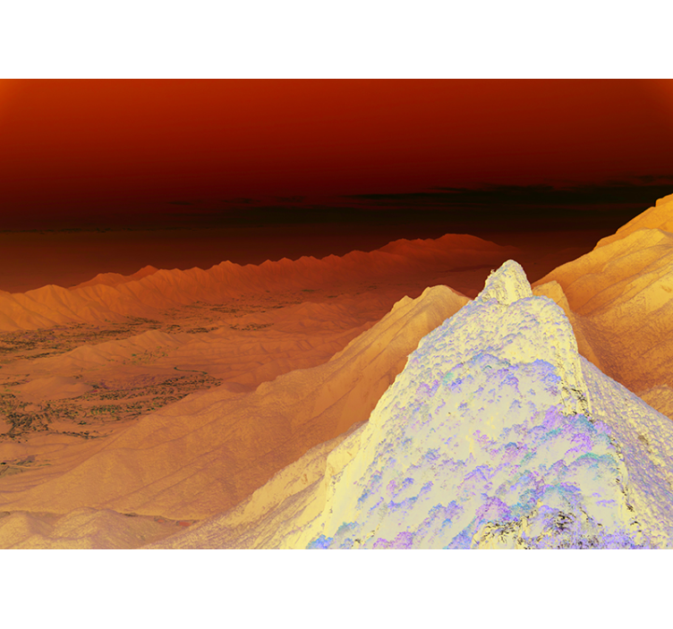 Sierra mazatec peizažas rūko sienos freskoje - „Tenstickers“