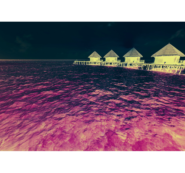 Ramus vandens poilsis ežero sienų freska - „Tenstickers“