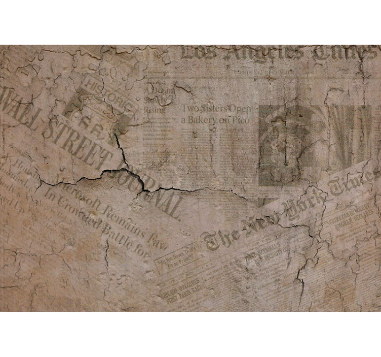 Daugelio laikraščių senovinis sieninis paveikslas - „Tenstickers“