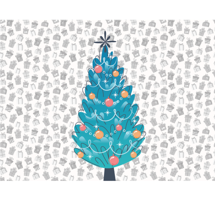 šventinis gyvūnų susibūrimas kalėdiniai sienų freska - „Tenstickers“