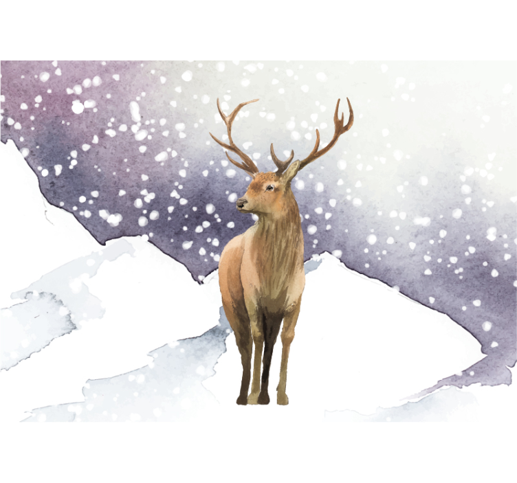 Briedis sniege detalus sieninis paveikslas - „Tenstickers“