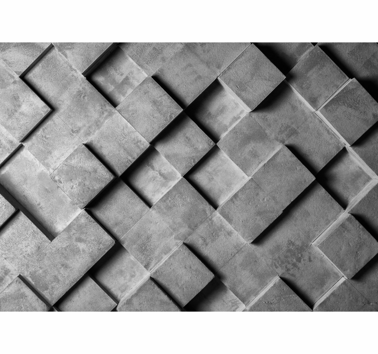 Tekstūros sienų freska geometriniu pilku raštu - „Tenstickers“