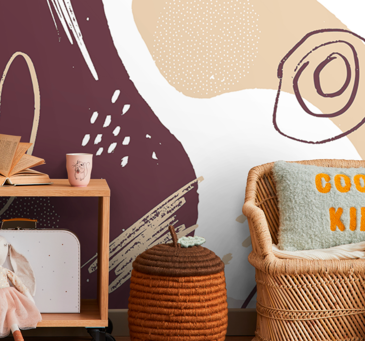 Abstrakčios geometrinės figūros abstraktus sienų freska - „Tenstickers“