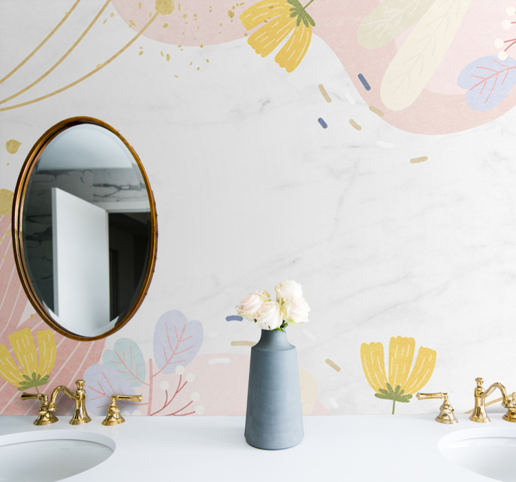 Abstraktus atogrąžų lapų gamtos sieninis paveikslas - „Tenstickers“