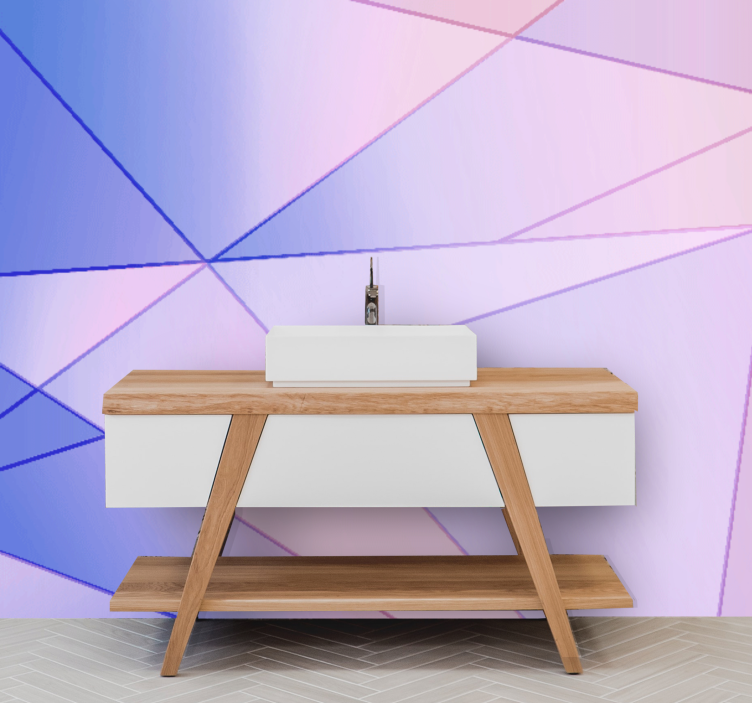 Abstraktus sienų freska geometrinis spalvų žaidimas - „Tenstickers“