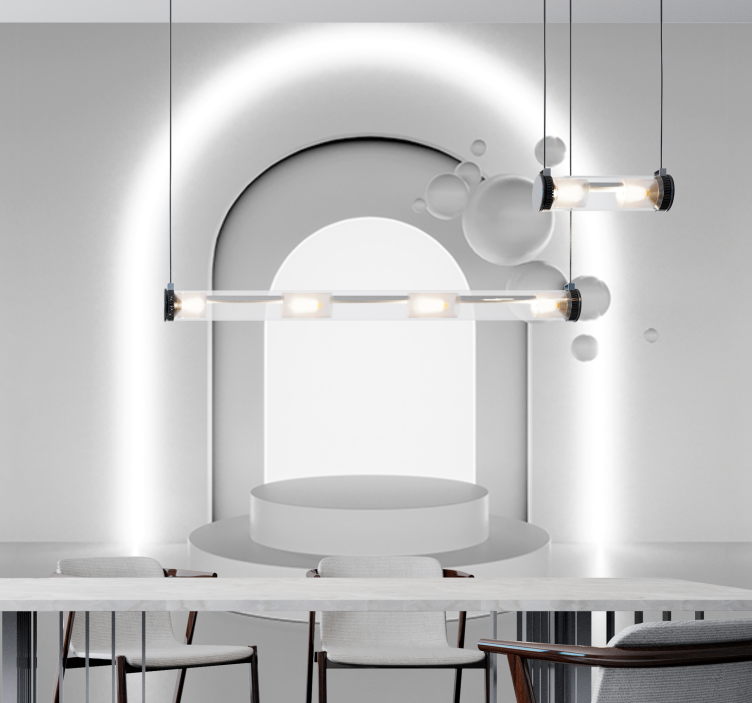 Abstraktus sienų freska geometrinių arkų dizainas - „Tenstickers“