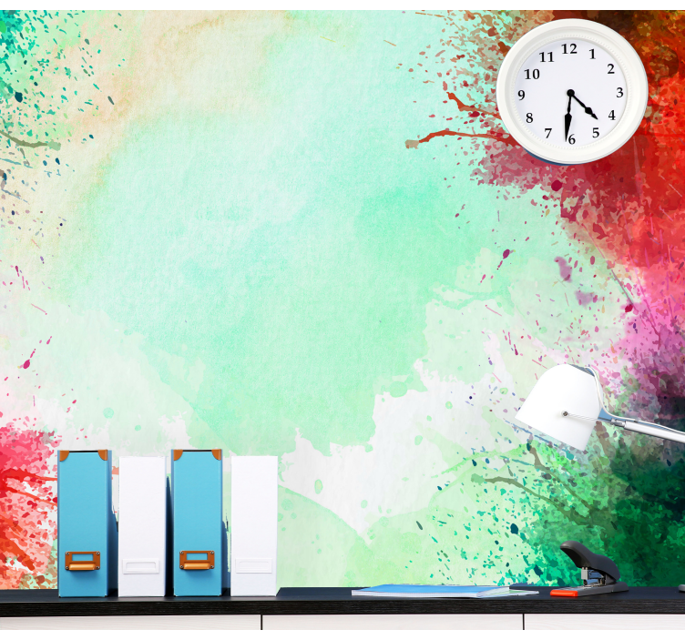 Abstraktus sienų freska spalvingi purslų motyvai - „Tenstickers“