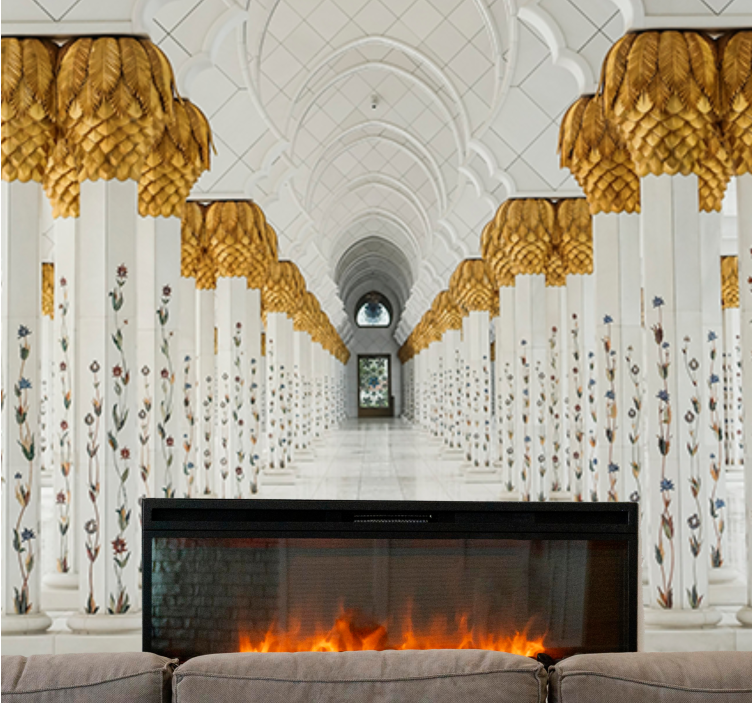 Afrikos stiliaus sienų freska didžioji kolona prieškambaryje - „Tenstickers“