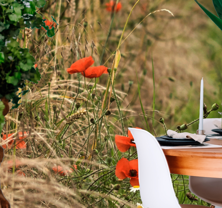 Aguonų sienų freska aguonų pievų ramybė - „Tenstickers“