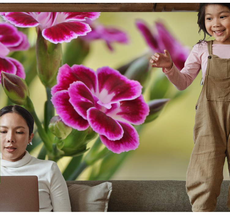 Aguonų sienų freska gėlių džiaugsmas - „Tenstickers“