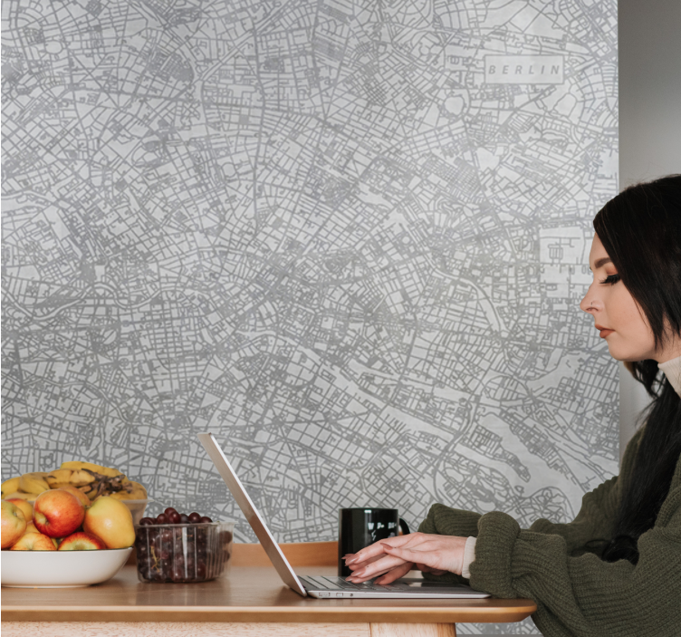 Berlyno sienos freska detali berlyno žemėlapis - „Tenstickers“