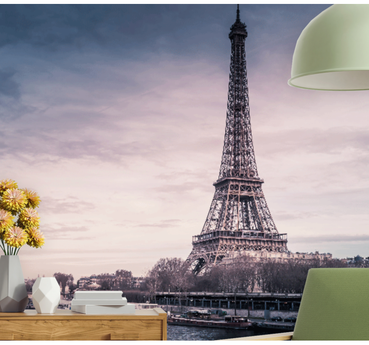 Eifelio bokšto dizaino paryžiaus sienų paveikslas - „Tenstickers“