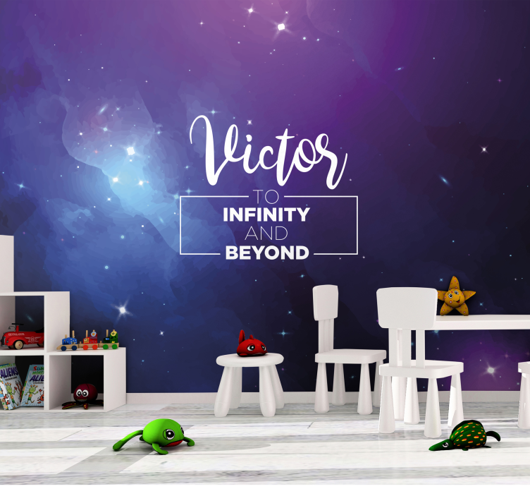 Fantazijos sienų freska galaktikos nuotykių tema - „Tenstickers“