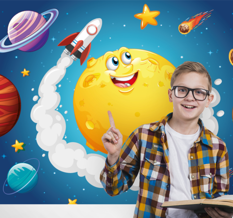 Fantazijos sienų freska kosmoso nuotykių tema - „Tenstickers“