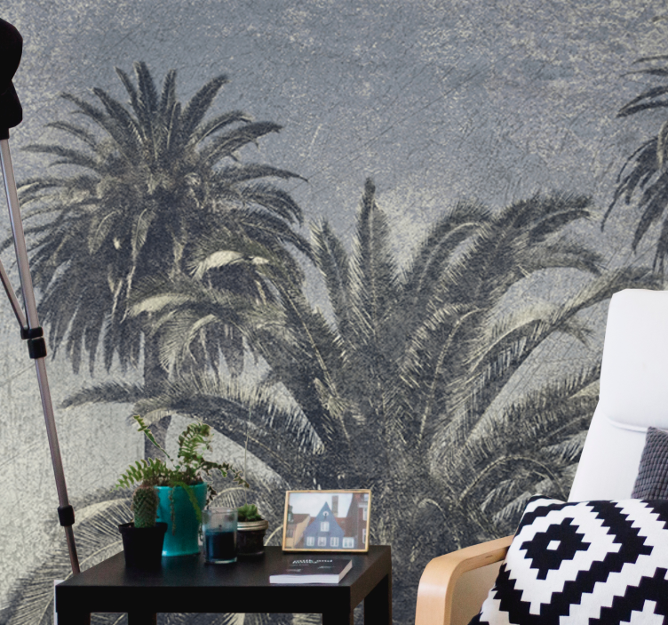Gamtos sienų tapyba palmų medžių oazė - „Tenstickers“