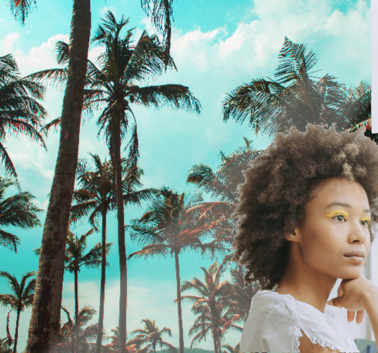 Gamtos sienų tapyba palmų medžių rojus - „Tenstickers“