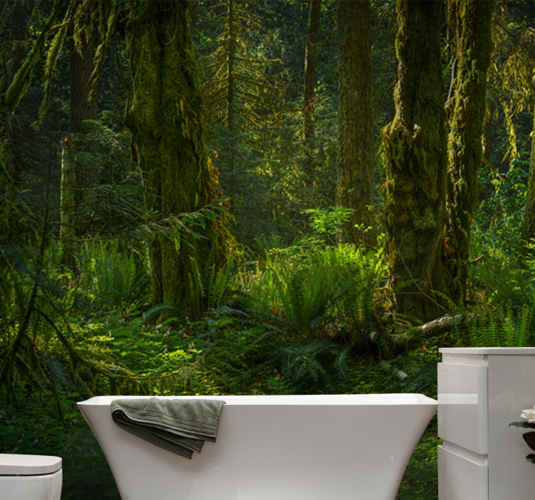 Gamtos sienų tapyba ramus miško prieglobstis - „Tenstickers“