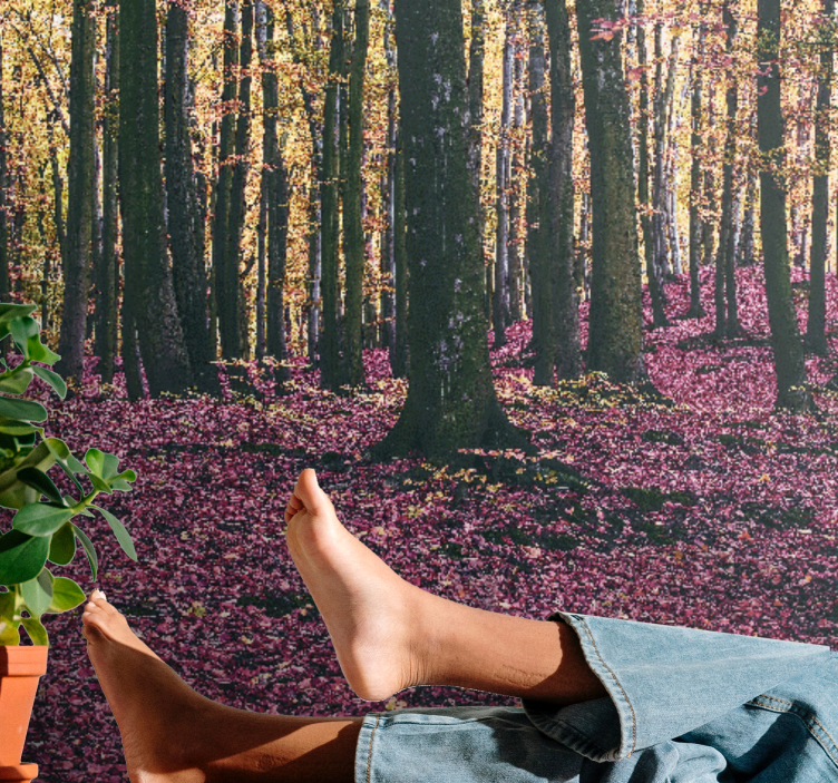 Gamtos sienų tapyba ramus miško vaizdas - „Tenstickers“