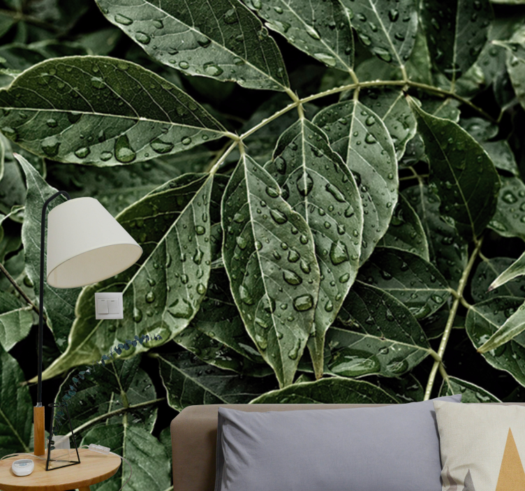 Gamtos sienų tapyba ryškių lapų paviršius - „Tenstickers“