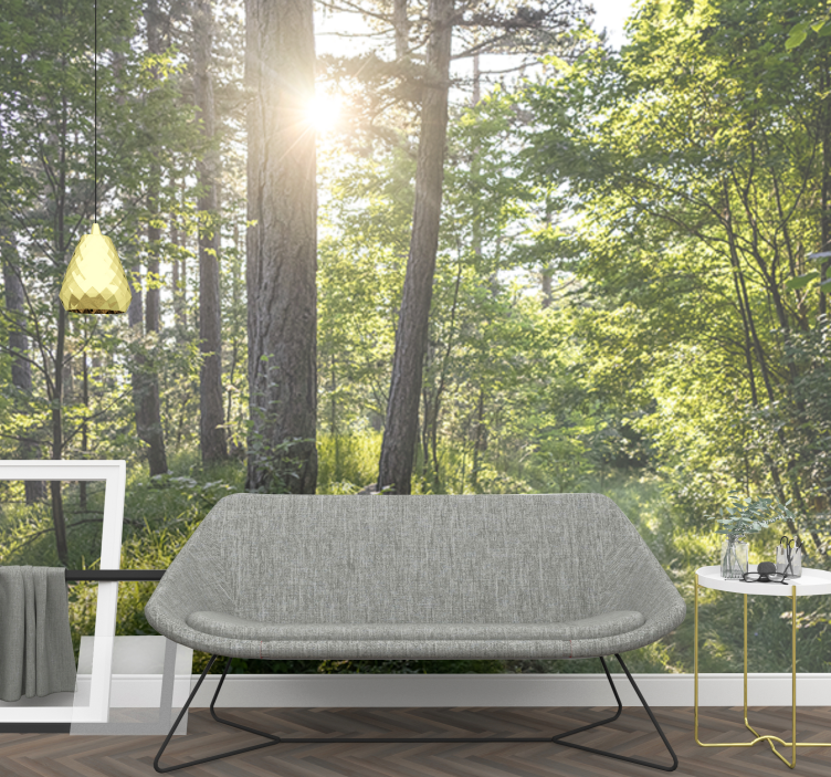 Gamtos sienų tapyba Švytintis miško takas - „Tenstickers“