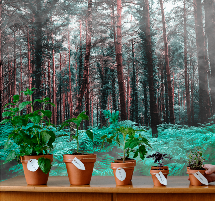 Gamtos sienų tapyba Žaliuojančioje laukinėje gamtoje - „Tenstickers“