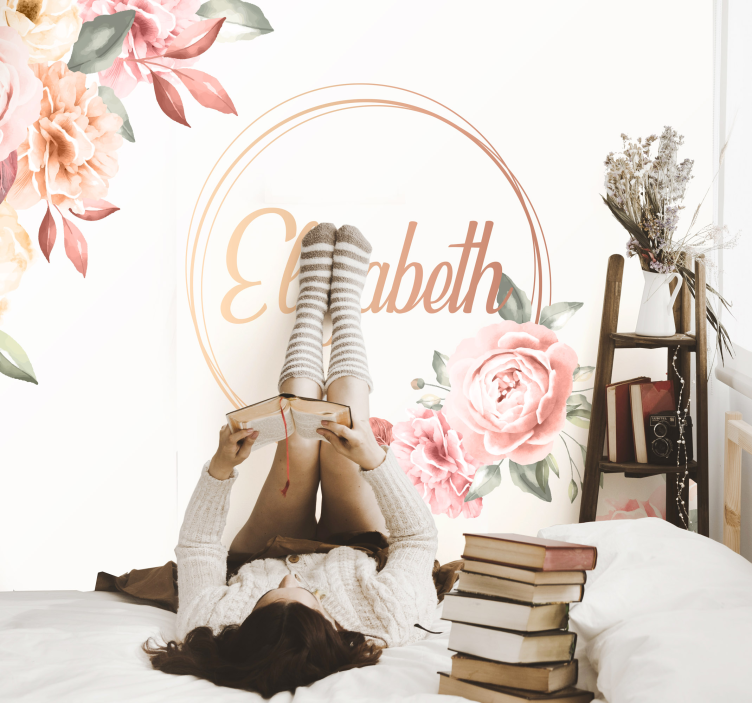 Gėlių rėmas su pavadinimu - „Tenstickers“