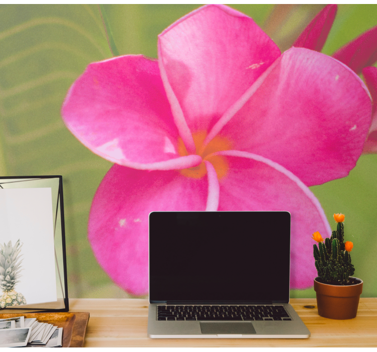 Gėlių sienos freska rožinė gėlių akcentas - „Tenstickers“