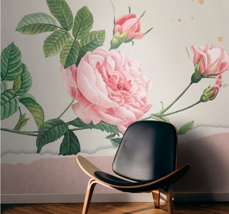 Gėlių sienos freska rožių puokštė - „Tenstickers“
