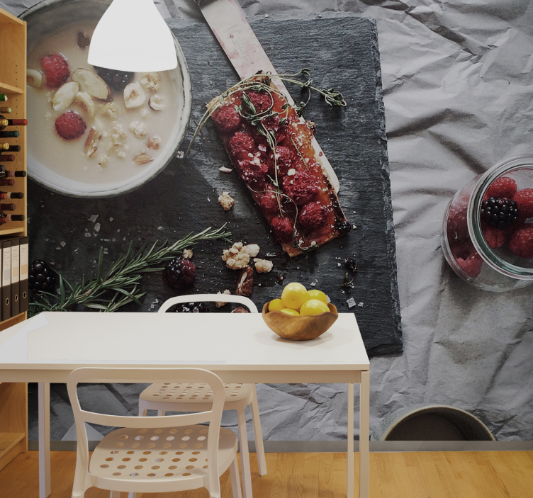 Gėlių sienos freska Šviežių uogų malonumas - „Tenstickers“