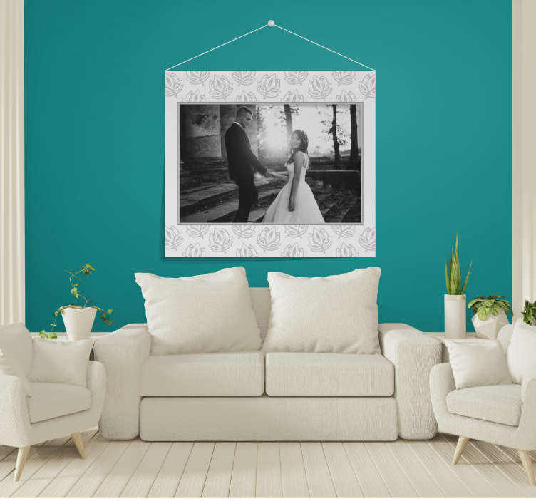 Gėlių sienos rėmas pagal sieną - „Tenstickers“