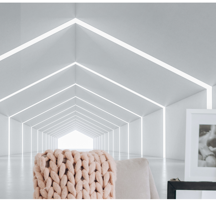 Geometrinė šviesos struktūra modernus sienų freska - „Tenstickers“