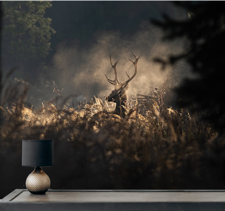 Gyvūnų sienų freska karališko elnio siluetas - „Tenstickers“