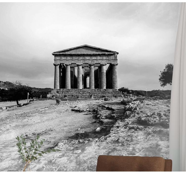 Istorinė šventyklos struktūra klasikinė meninė sienų freska - „Tenstickers“