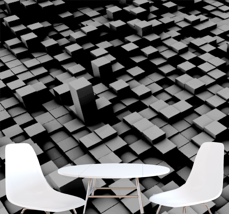 Juoda kubelių fone 3d sieninė tapyba - „Tenstickers“