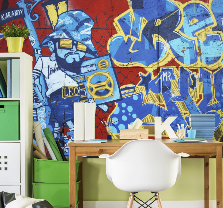 Kietas grafitti miesto meno sienos freska - „Tenstickers“