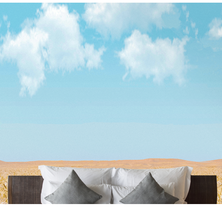 Lenkų kaimas mėlynas dangus gamtos sieninė tapyba - „Tenstickers“