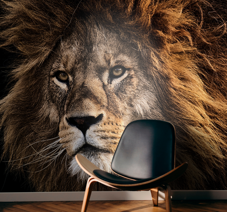 Liūto sienos freska išdidus liūtas meno kūrinys - „Tenstickers“